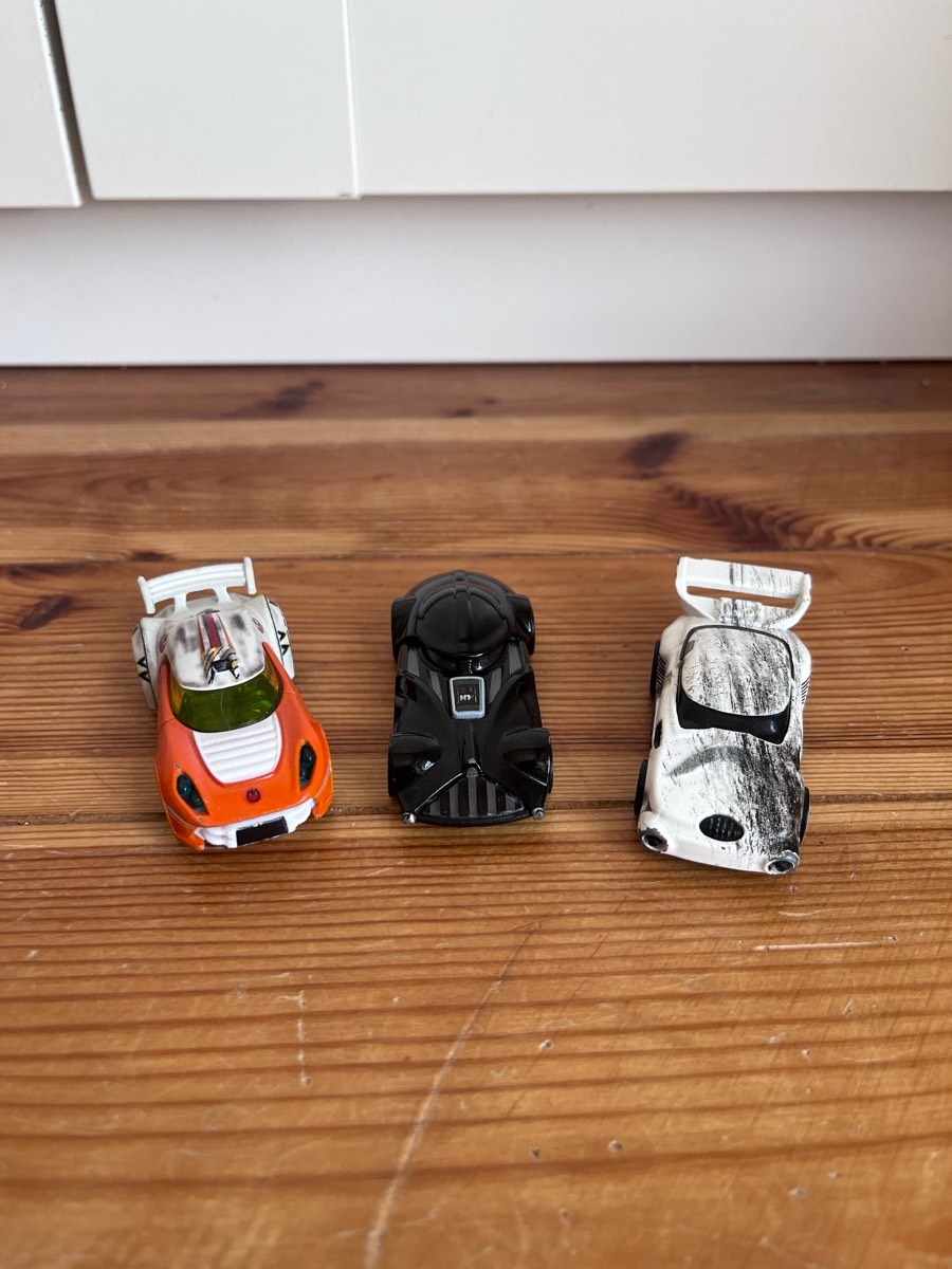 Zestaw 3x Hot Wheels Star Wars Darth Vader Stormtrooper Poe Dameron