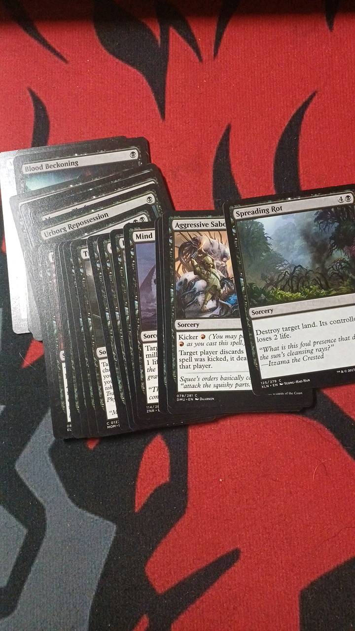 Magic the Gathering czarne sorcery 27 common i uncommon