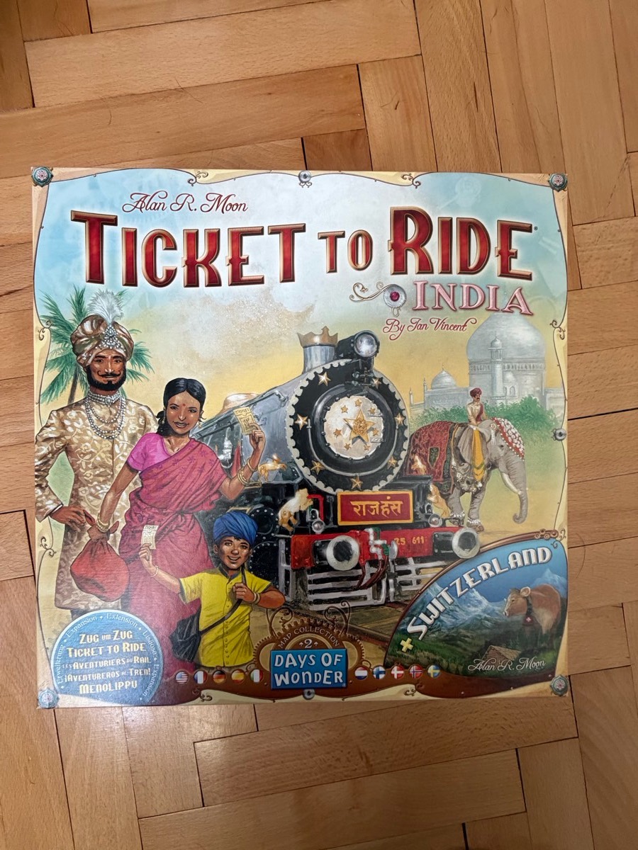Ticket to Ride India Switzerland wsiąść do pociągu Indie szwajcaria