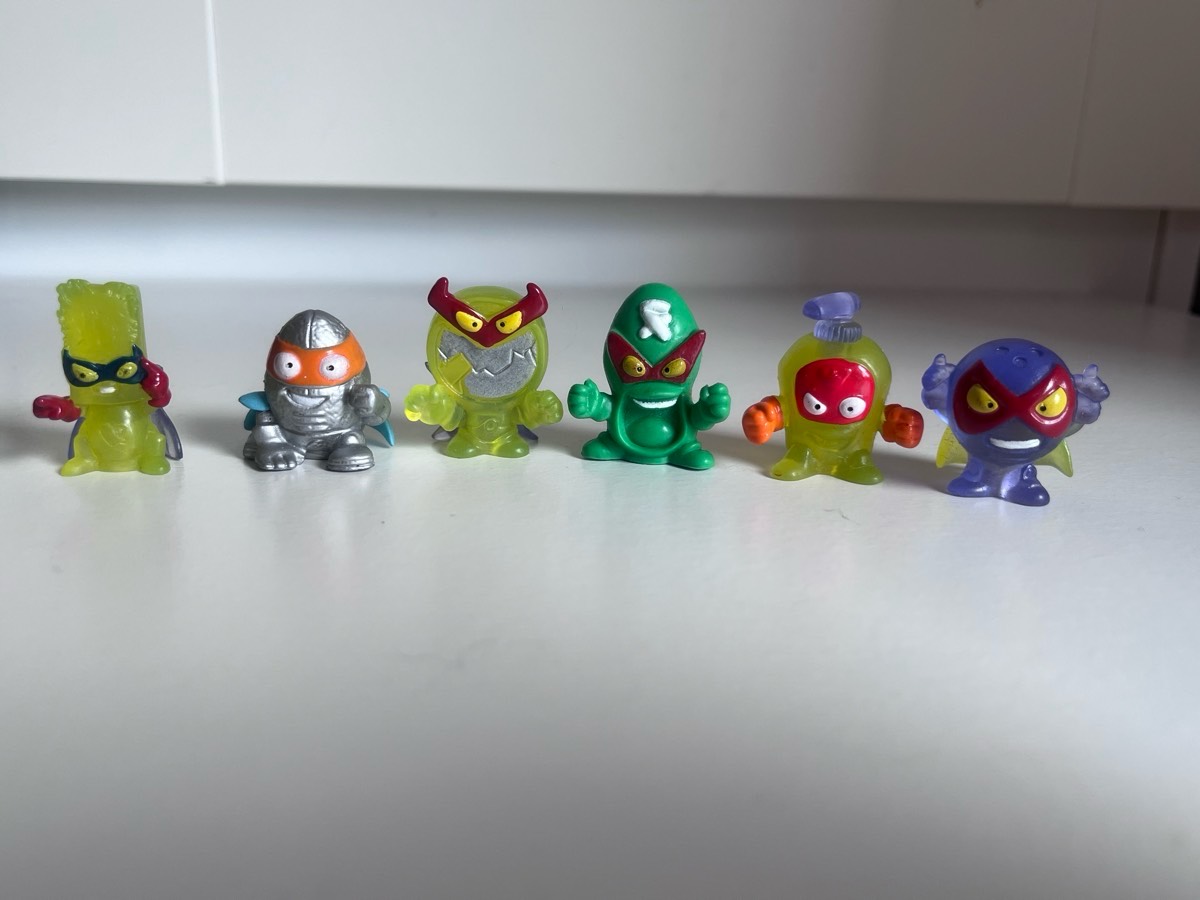 Zestaw 6x SuperZings Figurki Seria 1-3 Limited Silver Przezroczyste