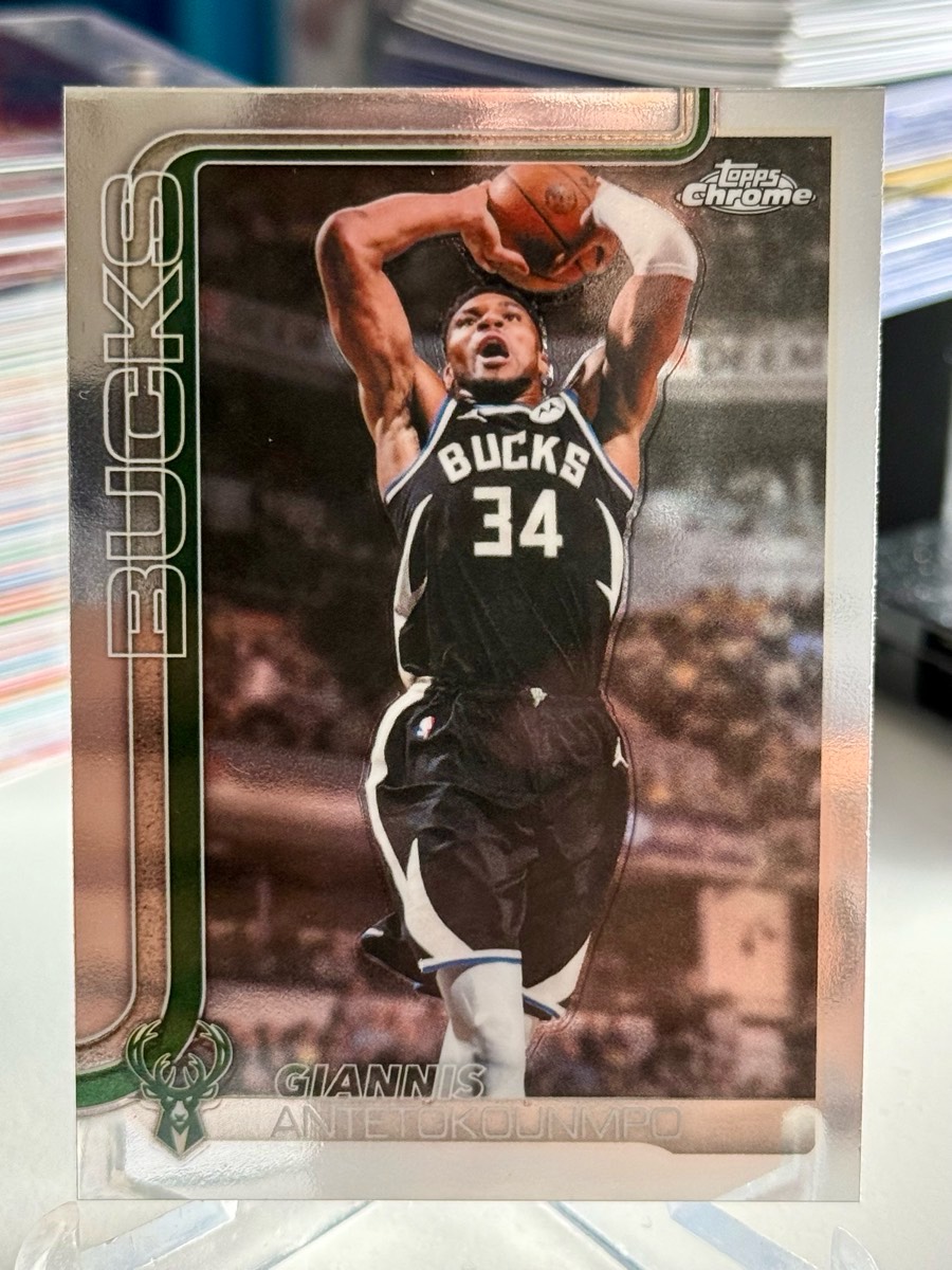 Giannis Antetokounmpo Milwaukee Bucks karta NBA Topps Chrome Update