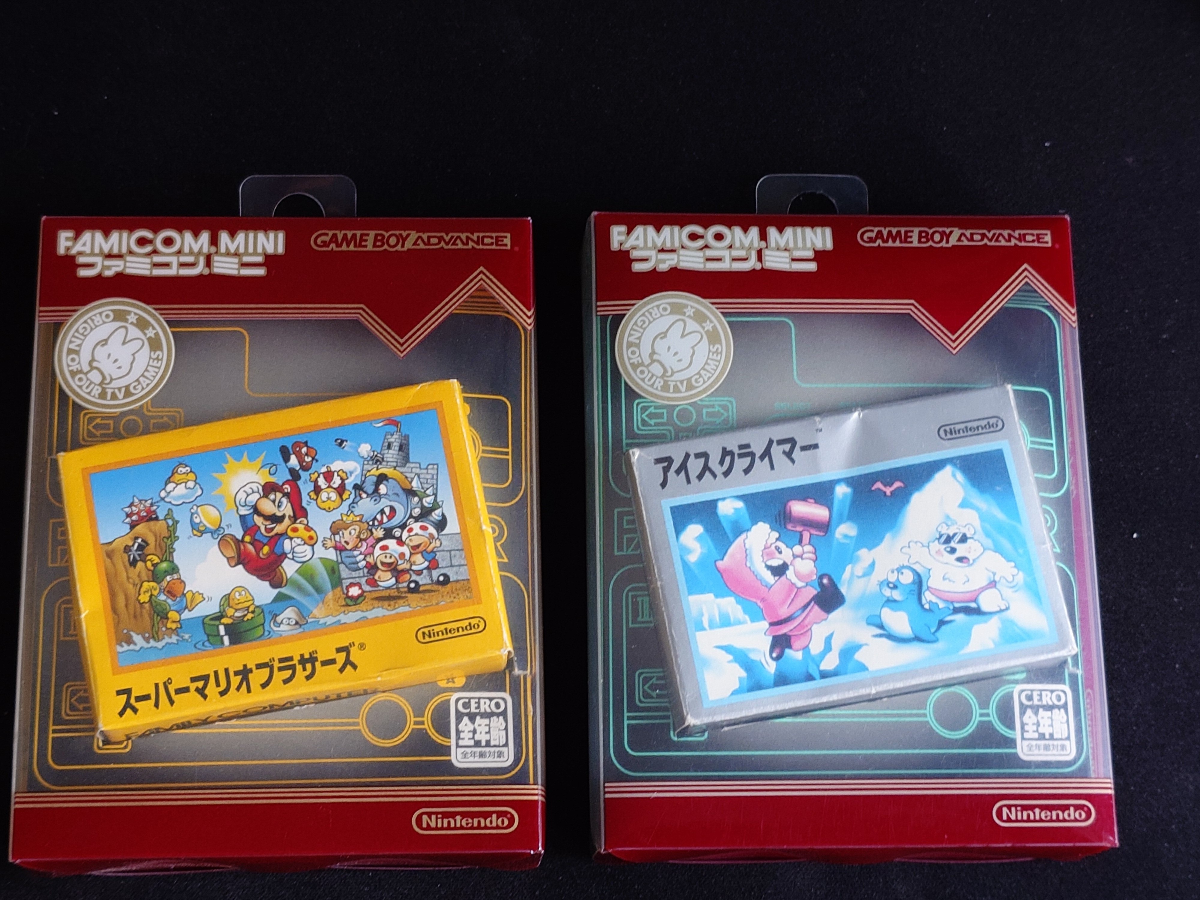 Super Mario Bros. & Ice Climber z serii Famicom Mini na Gameboy Advance