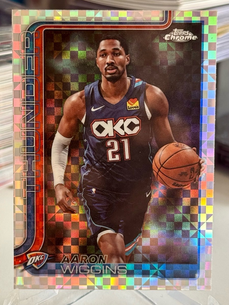 Aaron Wiggins OKC Oklahoma City Thunders karta NBA Topps Prism Refractor Chrome Update