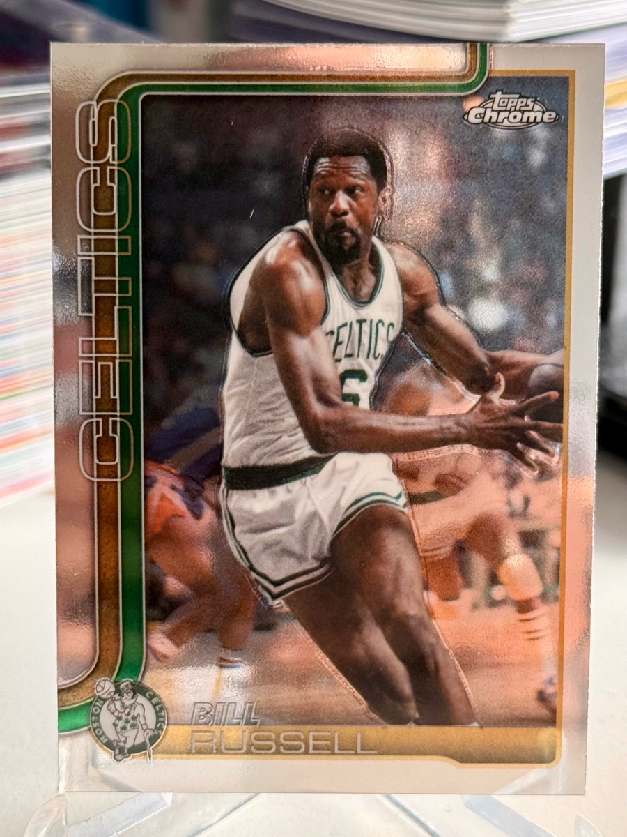 Bill Russell Boston Celtics karta kolekcjonerska NBA Topps Chrome Update
