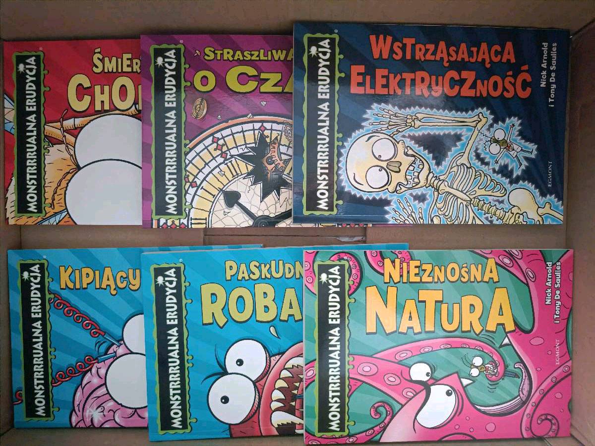 6x Monstrrrualna erudycja pakiet książek 6szt: Paskudne robale, śmiertelne choroby, Kipiący mózg+