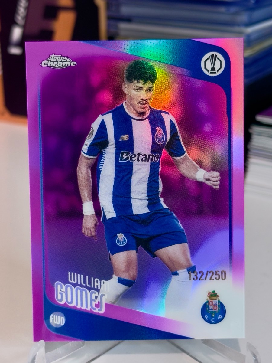 Topps Chrome FC Porto William Gomes trading card, numbered 132/250