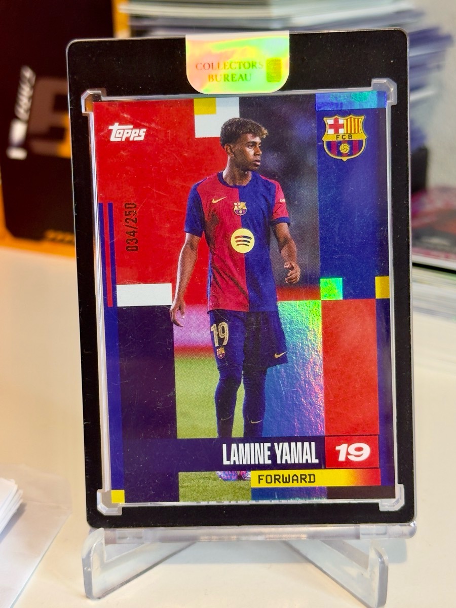 Topps FC Lamine Yamal trading card, limited edition 034/250, FC Barcelona