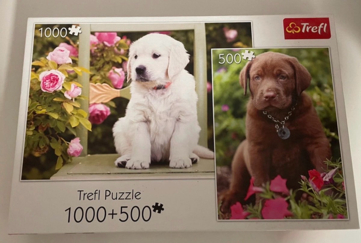 Puzzle pieski 1000+500