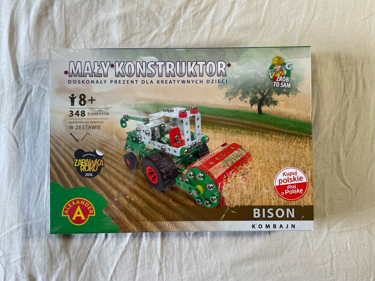 Mały konstruktor kombajn bison