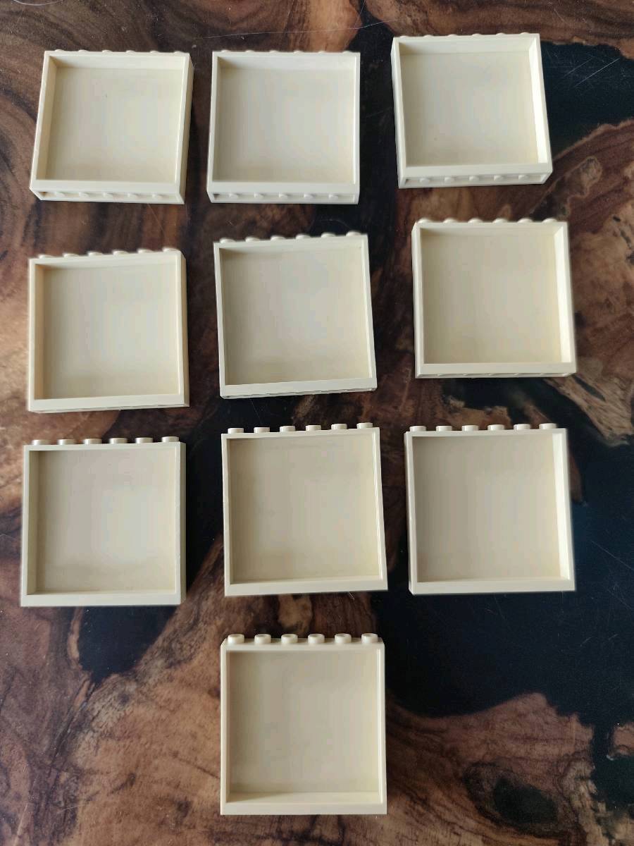 LEGO Ściana / Panel 1x6x5 Tan (59349) – Zestaw 10 sztuk
