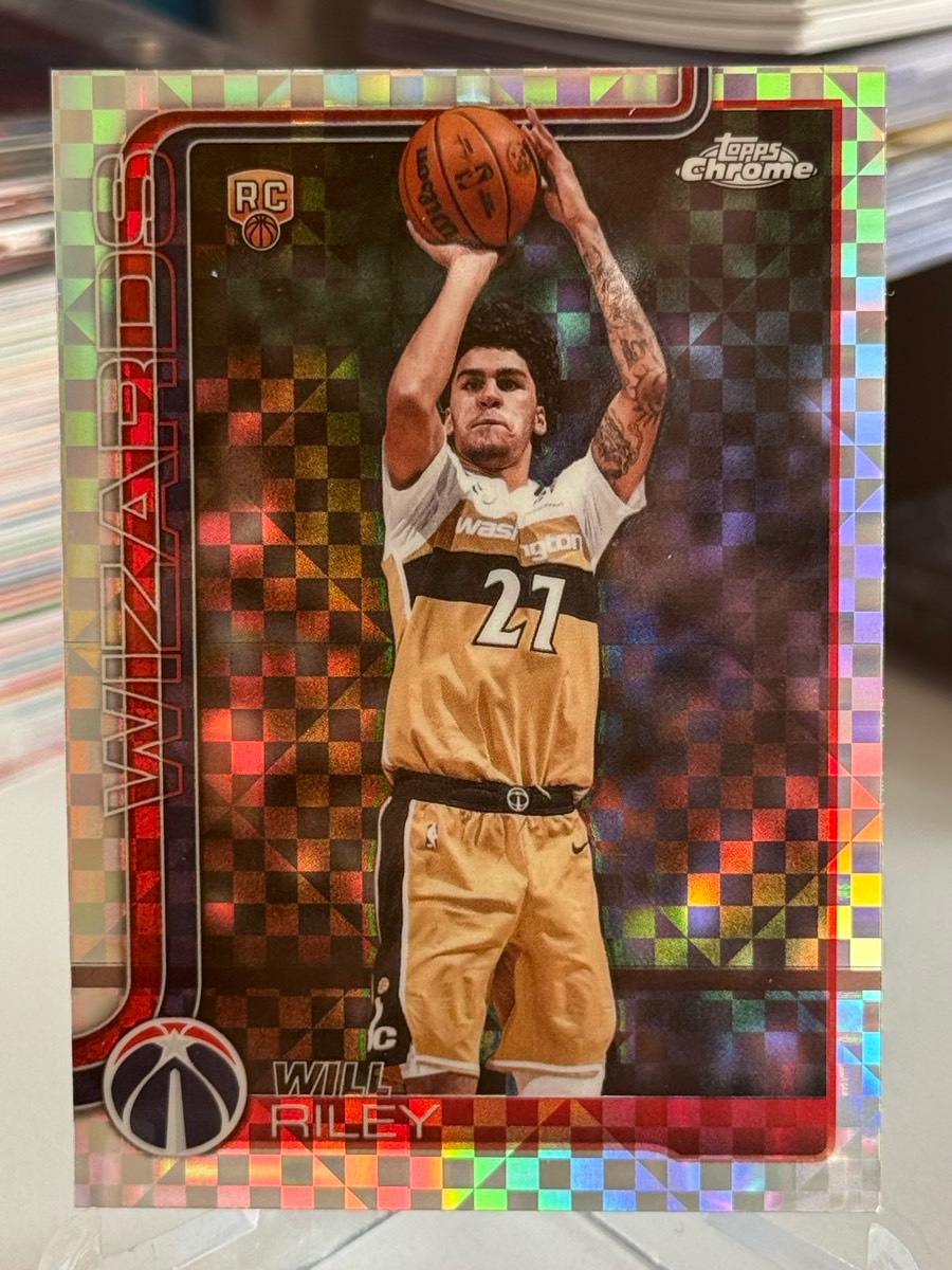 Will Riley Washington Wizards karta NBA Topps Prism Refractor Chrome Update RC Rookie Card