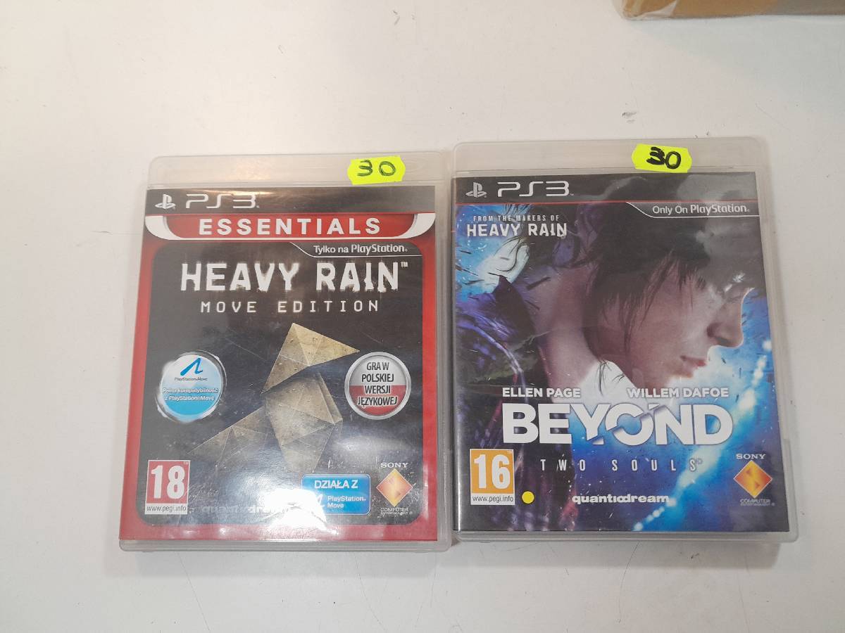 zestaw gier ps3 beyond i heavy rain oldschool vintage retro gaming sony playstation
