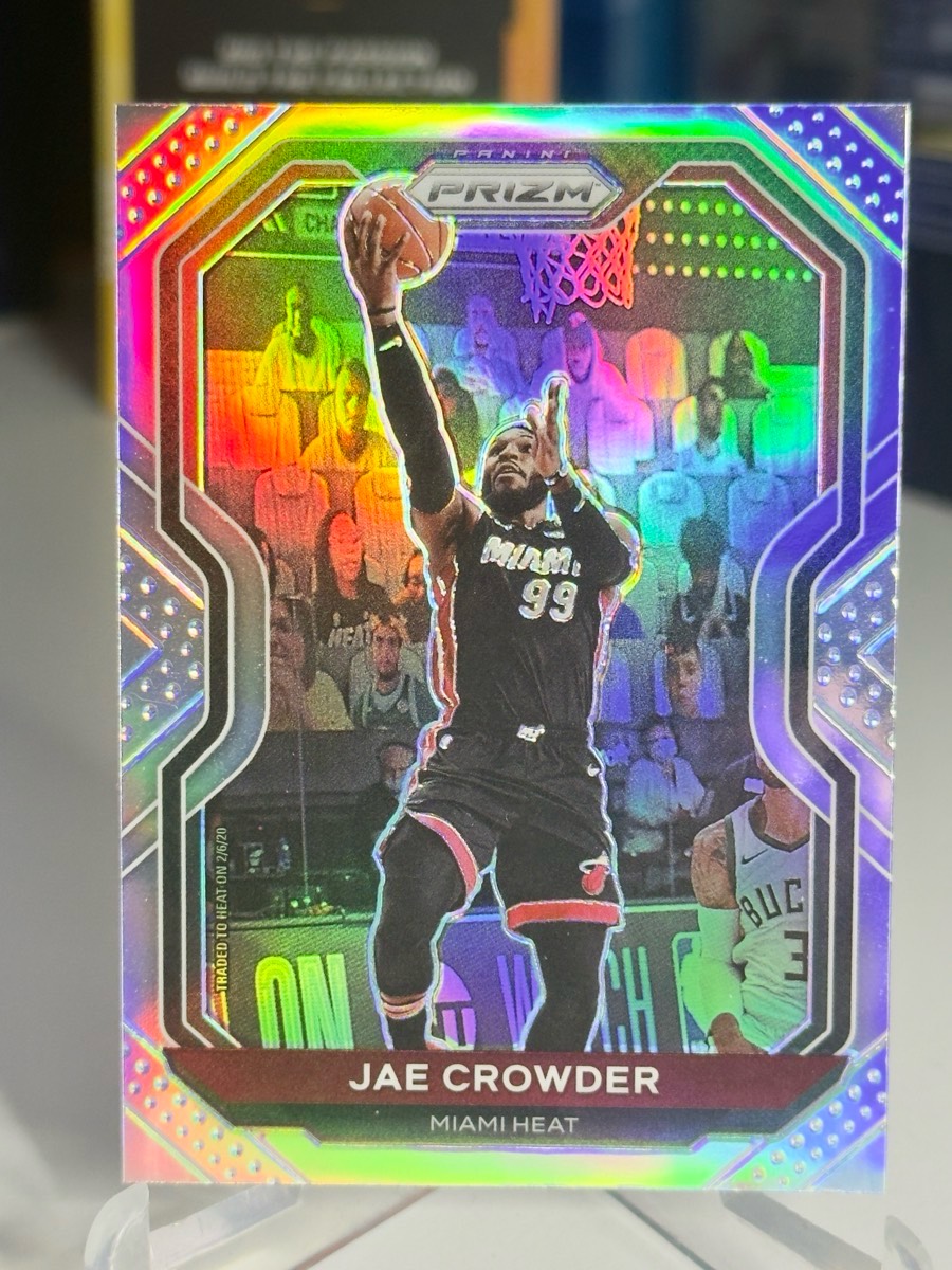 Panini Prizm 2020-21 trading card of Miami Heat forward Jae Crowder, no. 146