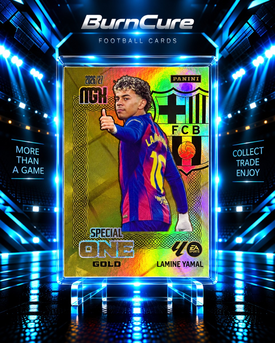 Lamine Yamal Barcelona karta kolekcjonerska Panini MGK Megacracks La Liga Special One Gold