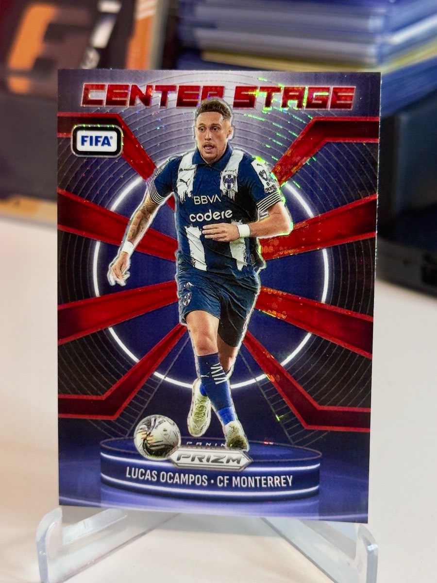 Panini Prizm FIFA Soccer 2025-26 Lucas Ocampos Center Stage trading card