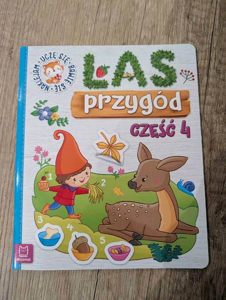 Las przygód książeczka z naklejkami wielokrotnego użytku i zmywalnymi stronami 