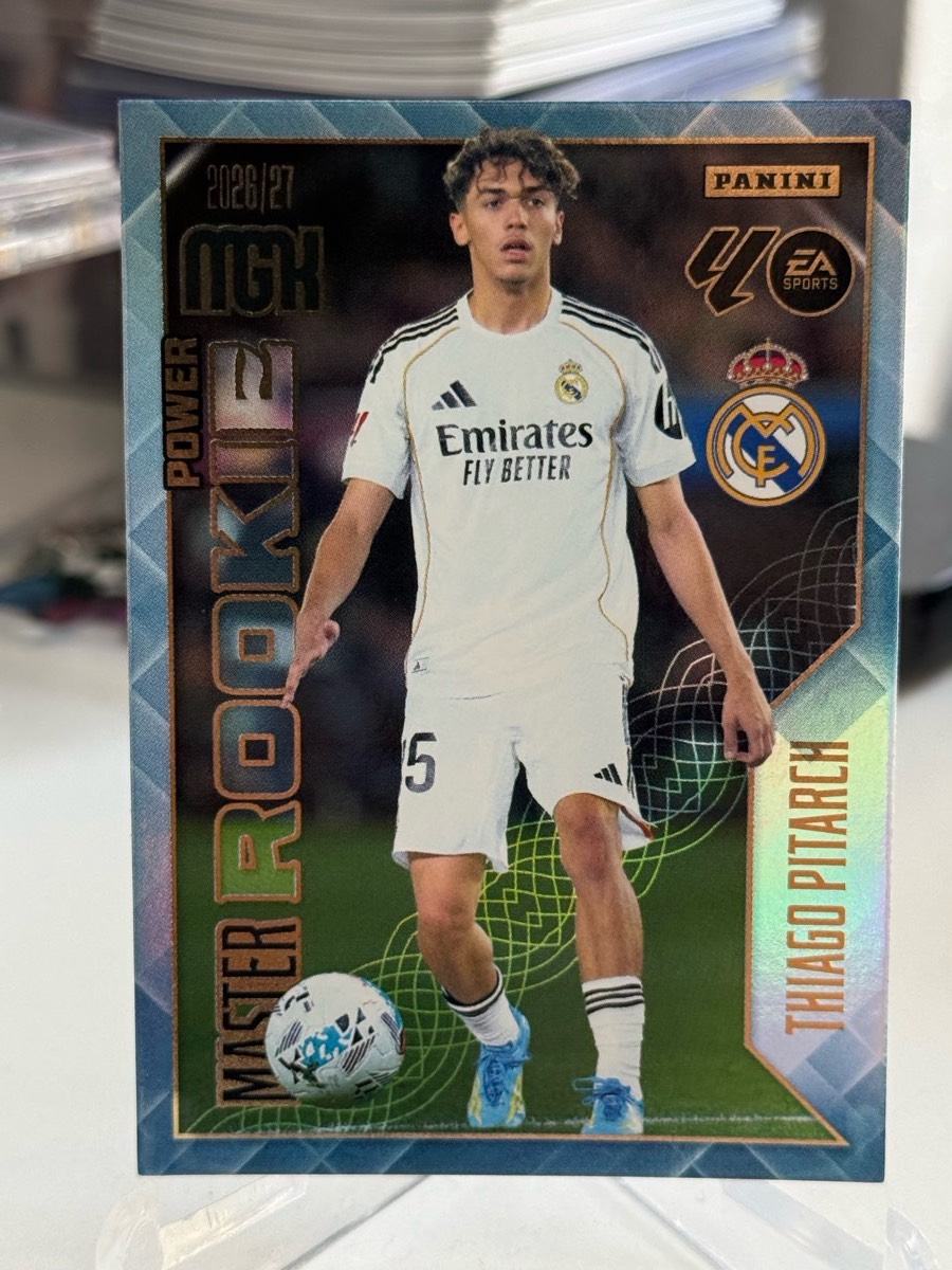 Thiago Pitarch Real Madrid karta kolekcjonerska Panini La Liga Megacracks MGK Master Rookie Power