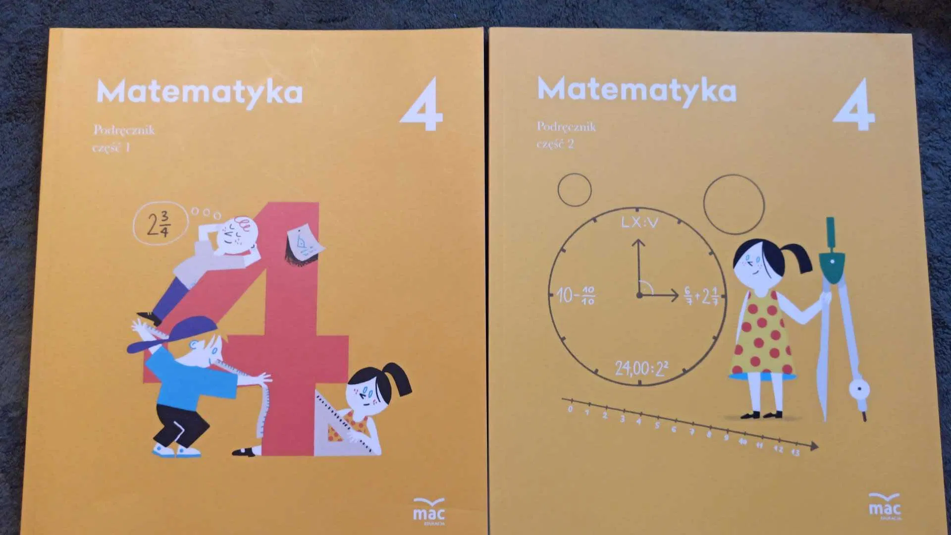Podręcznik Matematyka klasa 4 cz. I i II wydawnictwo MAC