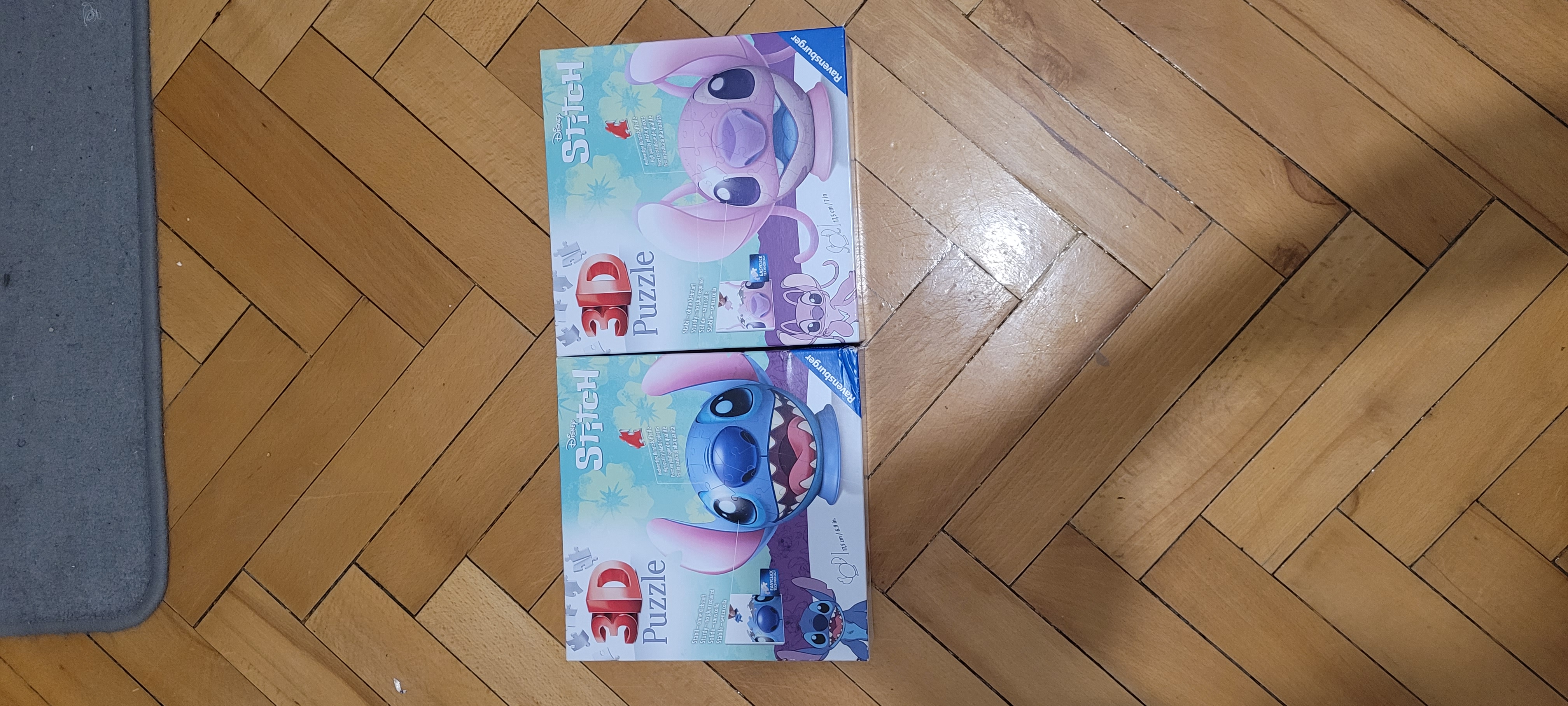 Puzzle 3D Stitch i Angel zestaw kula
