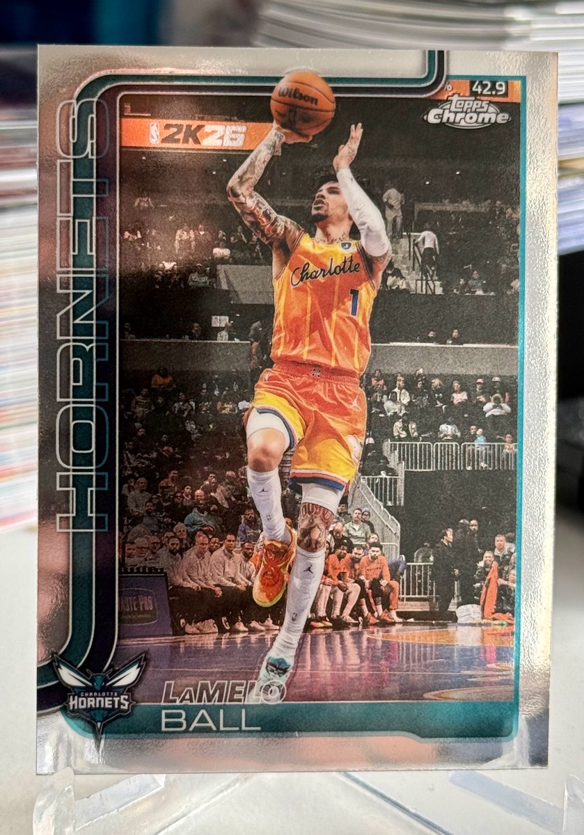 Lamelo Ball Charlotte Hornets karta NBA Topps Chrome Update