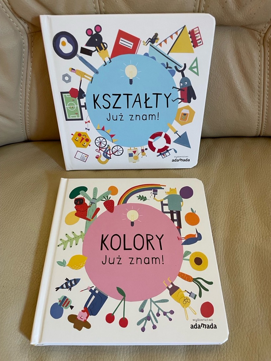 Zestaw książeczek dla maluchów ruchome elementy okienka Kształty i Kolory