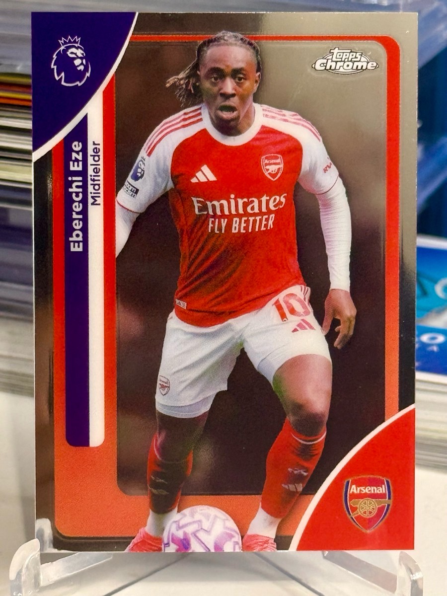 Eberechi Eze Arsenal karta kolekcjonerska Topps Chrome Premier League