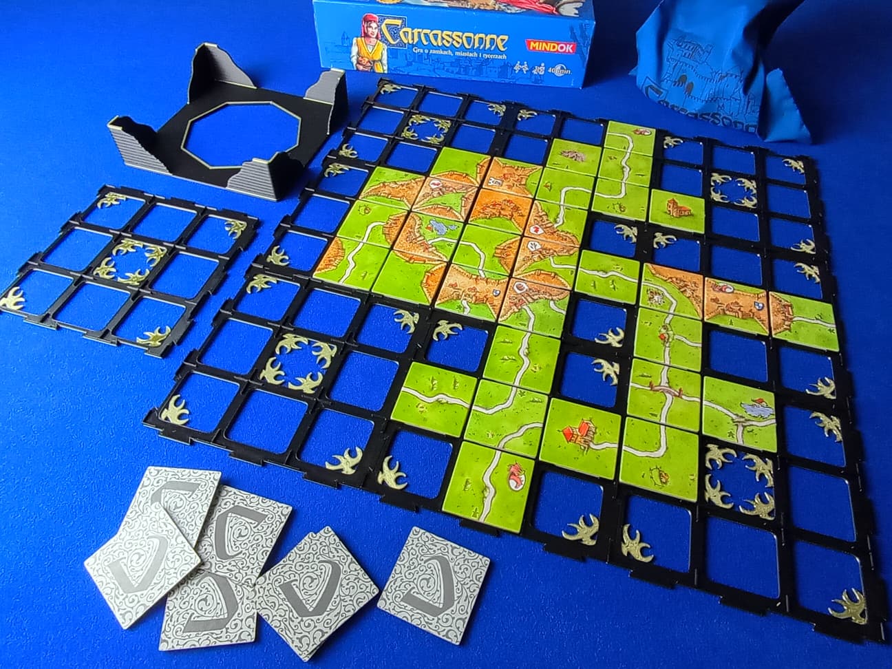 Karak Carcassone, podstawki, kratki modułowe na kafelki 45x45 wydruk 3D