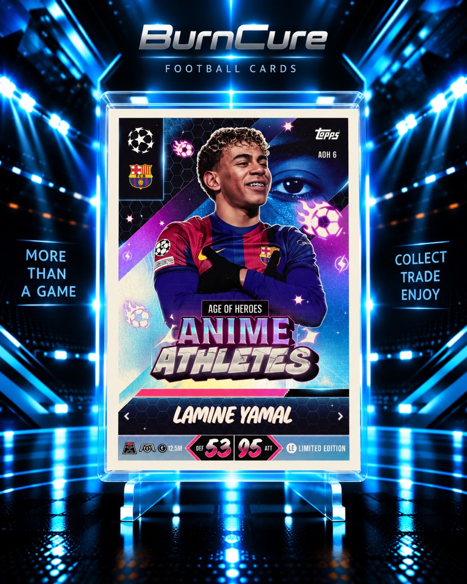 Lamine Yamal Barcelona karta kolekcjonerska Topps Age of Heroes Anime Athletes
