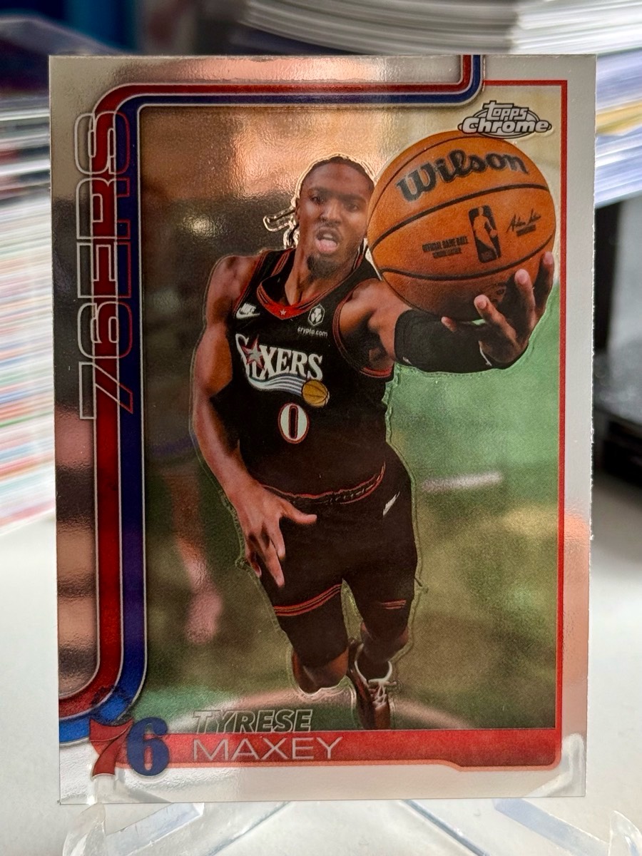 Tyrese Maxey Philadelphia 76-ers karta kolekcjonerska NBA Topps Chrome Update