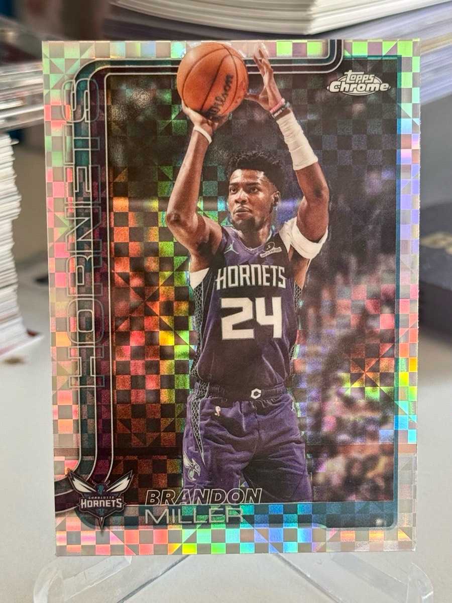Brandon Miller Charlotte Hornets karta NBA Topps Prism Refractor Chrome Update