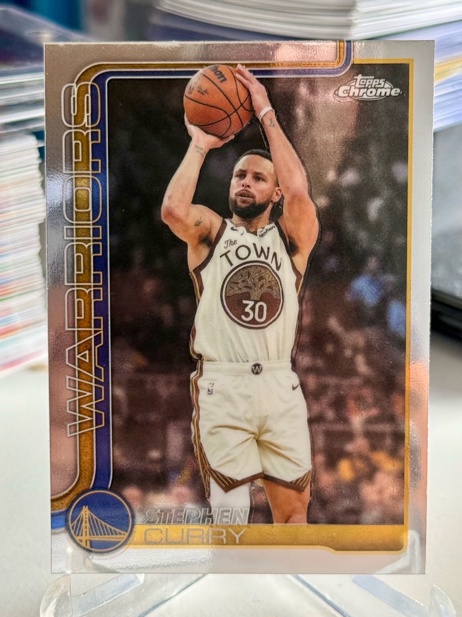 Stephen Curry Golden State Warriors karta kolekcjonerska NBA Topps Chrome Update