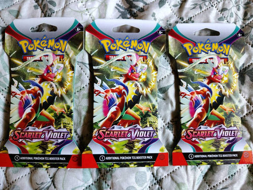 3 nowe sleeved boostery Pokemon TCG Scarlet & Violet