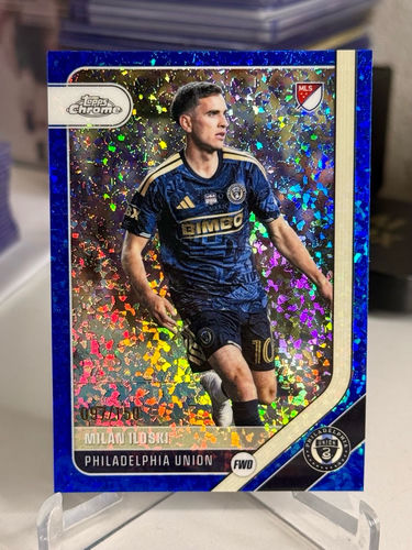 Topps Chrome MLS trading card, Milan Iloski, Philadelphia Union, 097/150