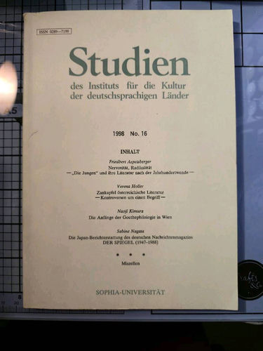 Studien des Instituts for die Kultur der deutschprächigen Länder