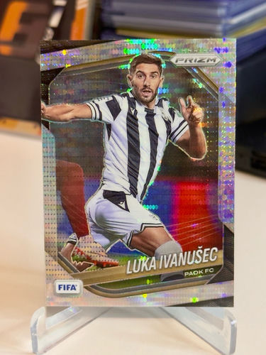 Panini Prizm 2025-26 FIFA soccer trading card, Luka Ivanušec, PAOK FC, no. 46