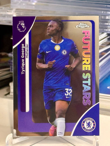 Tyrique George Pedro Chelsea karta kolekcjonerska Topps Chrome Premier League Future Stars