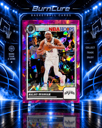 Malaki Branham San Antonio Spurs numbered 122/149  NBA card Panini Hoops Premium Stock Purple Ice Prizm