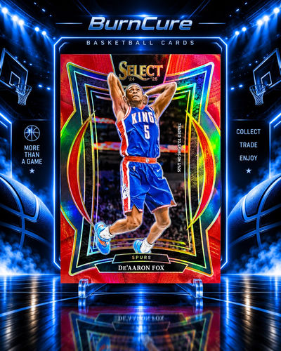 De’Aaron Fox San Antonio Spurs numbered 175/199 NBA card Panini Select Red Prizm