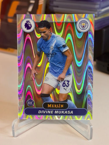 Merlin 2026 Divine Mukasa Manchester City trading card, card 126, RC