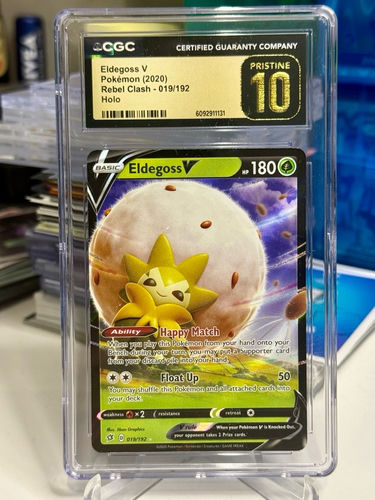 Eldegoss V karta holo Pokémon Rebel Clash 019/192 2020 Grading CGC 10 Pristine