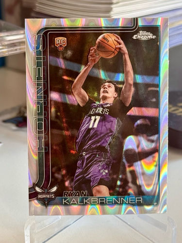 Ryan Kalkbrenner Charlotte Hornets karta NBA Topps Raywave Refractor Chrome Update RC Rookie Card