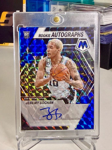 Jeremy Sochan San Antonio Spurs numerowana 23/49 karta NBA z autografem Panini Blue Mosaic Rookie Autographs