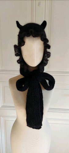 kominiarka czapka z szalikiem rogi uszy devil bonnet balaclava