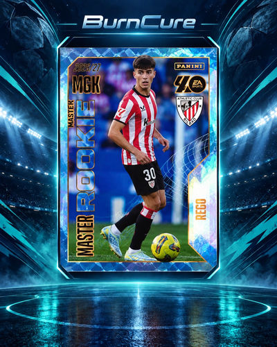 Rego Athletic Bilbao karta kolekcjonerska Panini La Liga Megacracks MGK Master Rookie Power