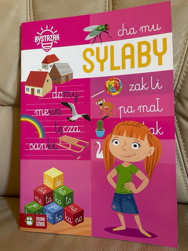 Sylaby książeczka z naklejkami nauka czytania 
