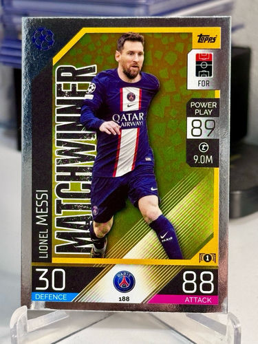 Topps Match Attax Lionel Messi Paris Saint-Germain trading card, 188