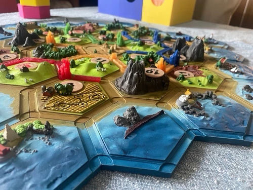 3D elementy do gry Catan 