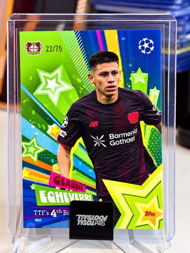 Topps Total Football trading card featuring Claudio Echeverri, 22/75