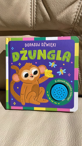 Dopasuj dźwięki Dżungla książeczka dźwiękowa interaktywna 