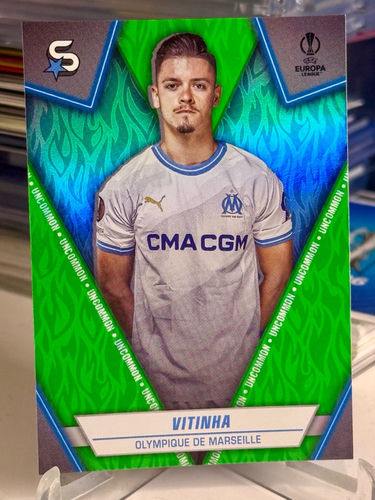 Vitinha Olympique de Marseille karta kolekcjonerska Topps Superstars Green Uncommon